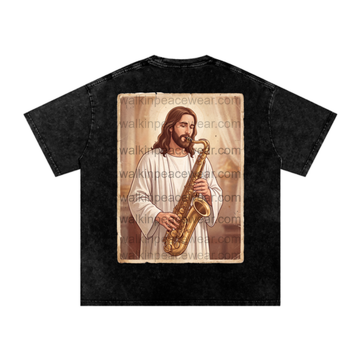 Saxophone Jesus Oversized Tee
