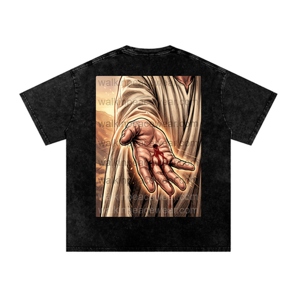 By His Wounds Oversized Tee