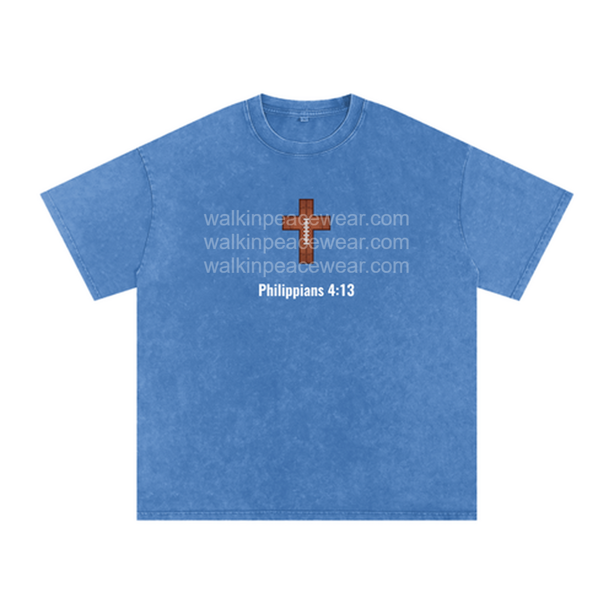 Philippians 4:13 Football Oversized Tee