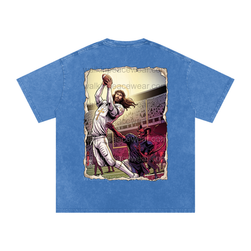 Philippians 4:13 Football Oversized Tee
