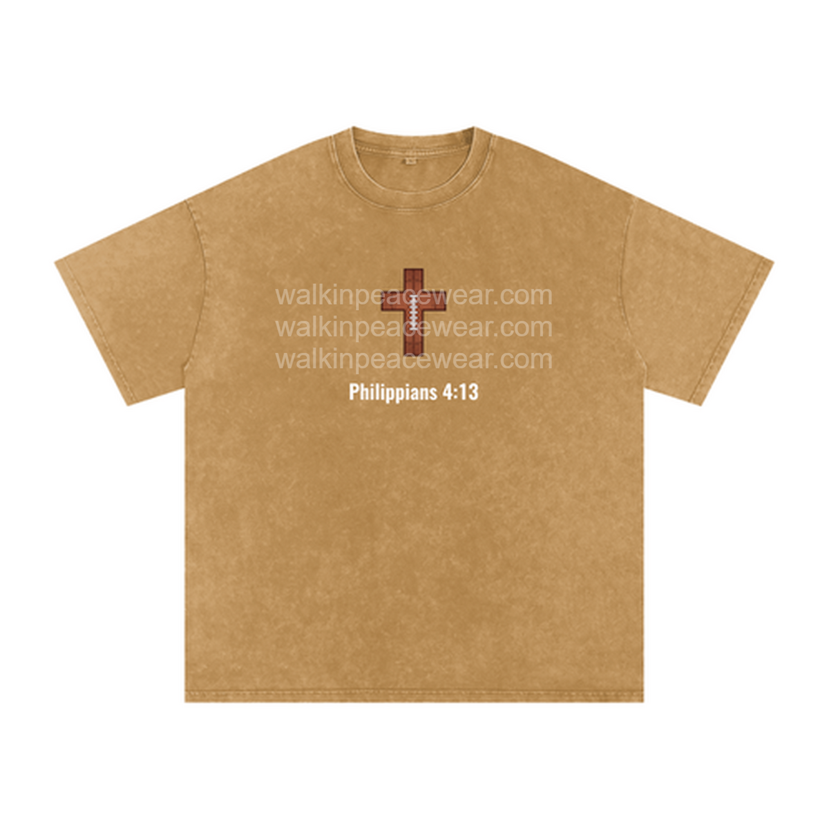 Philippians 4:13 Football Oversized Tee
