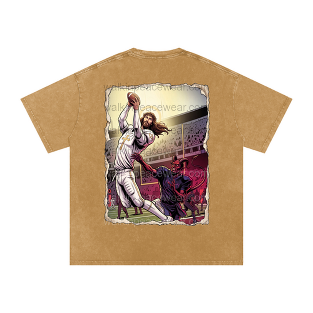 Philippians 4:13 Football Oversized Tee