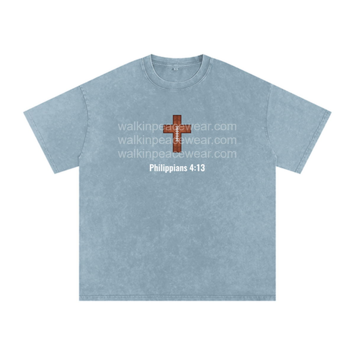 Philippians 4:13 Football Oversized Tee