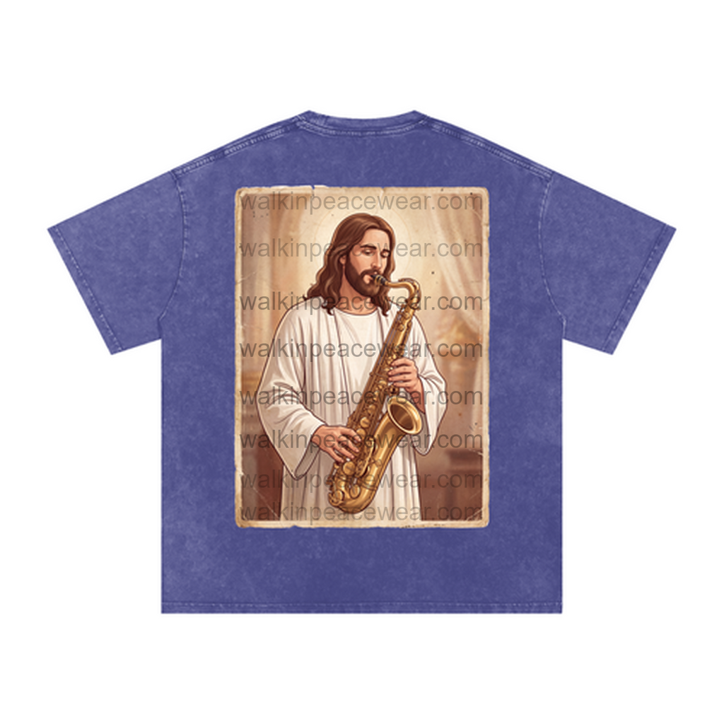 Saxophone Jesus Oversized Tee