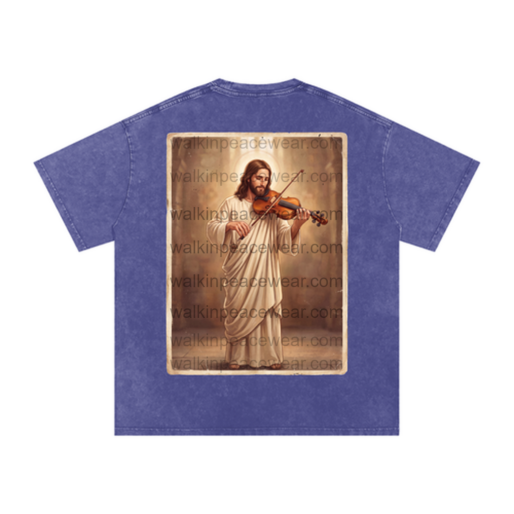 Violin Jesus Oversized Tee