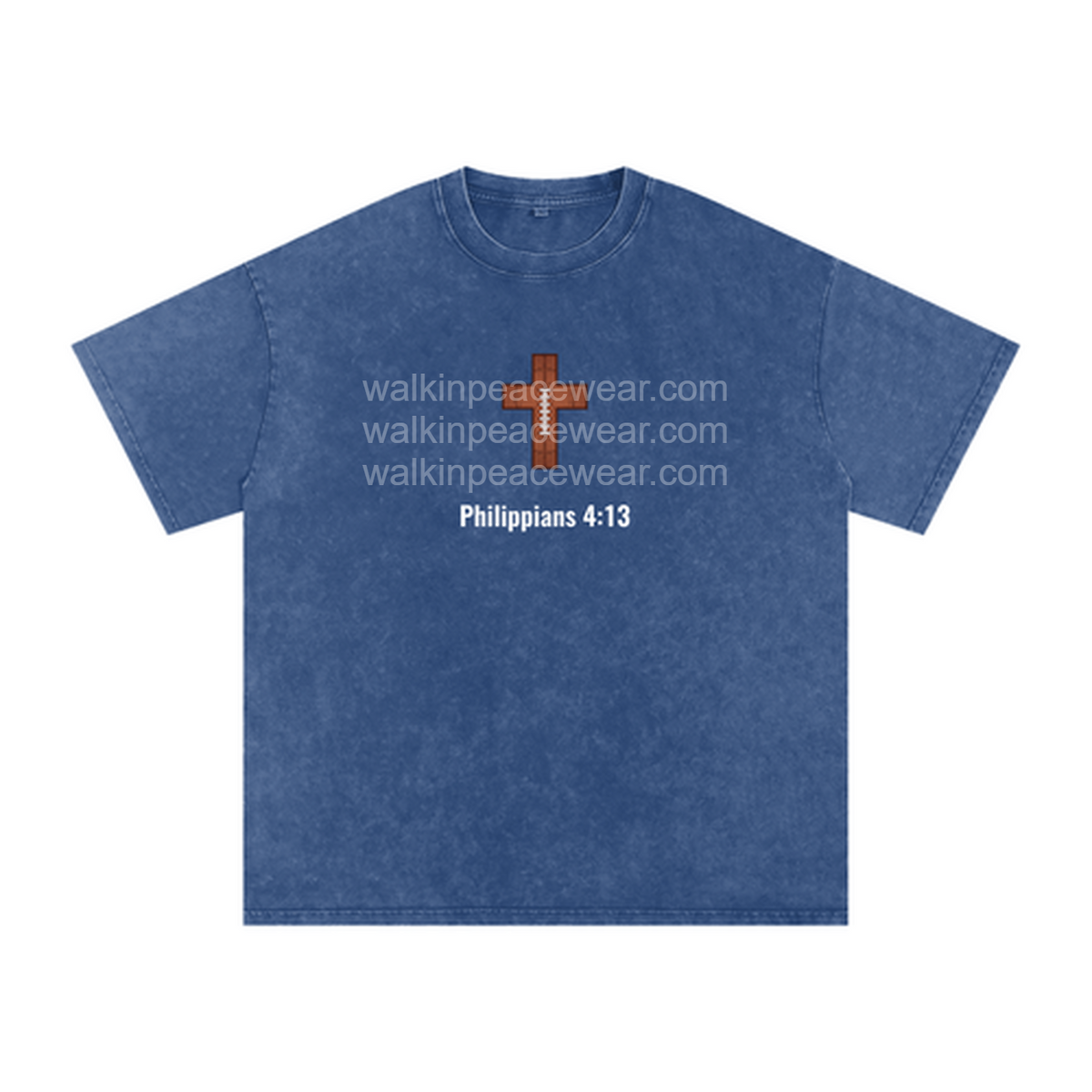 Philippians 4:13 Football Oversized Tee