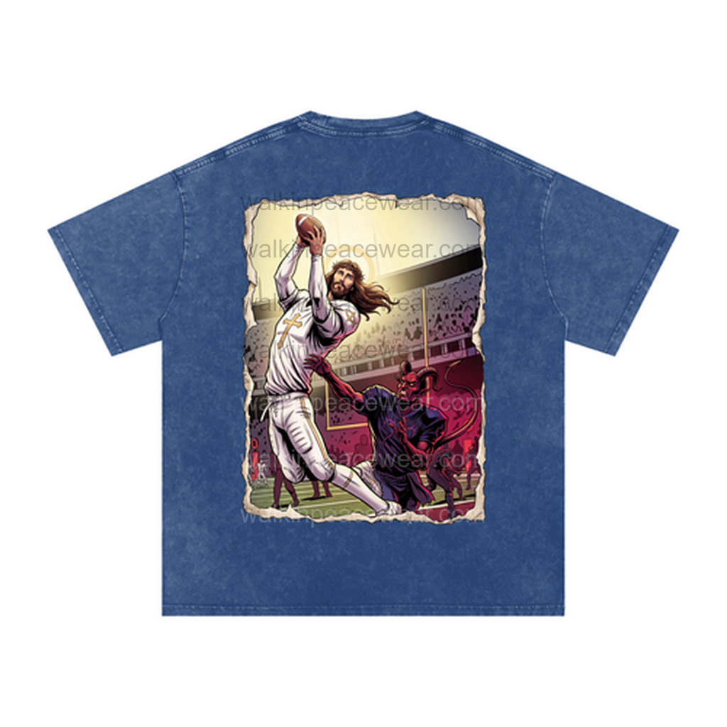 Philippians 4:13 Football Oversized Tee