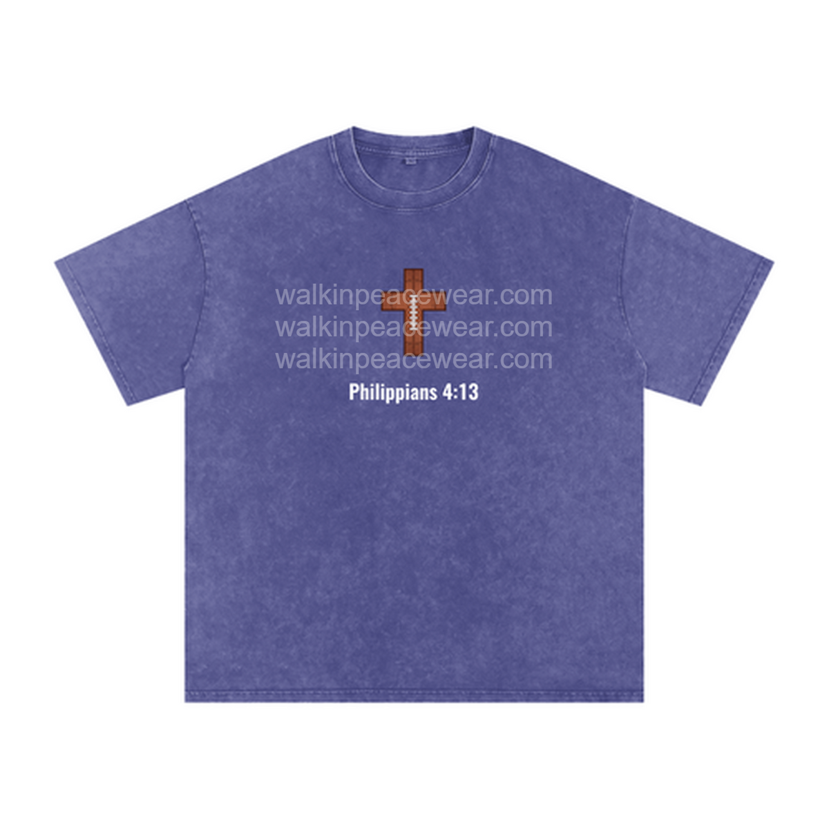 Philippians 4:13 Football Oversized Tee