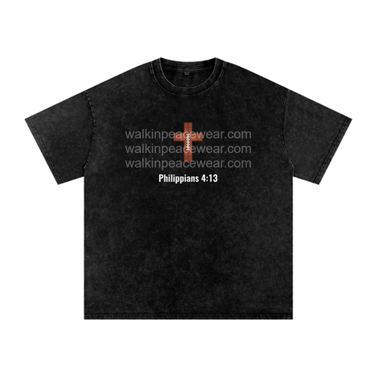 Philippians 4:13 Football Oversized Tee