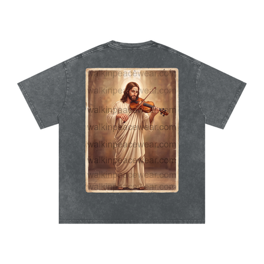 Violin Jesus Oversized Tee