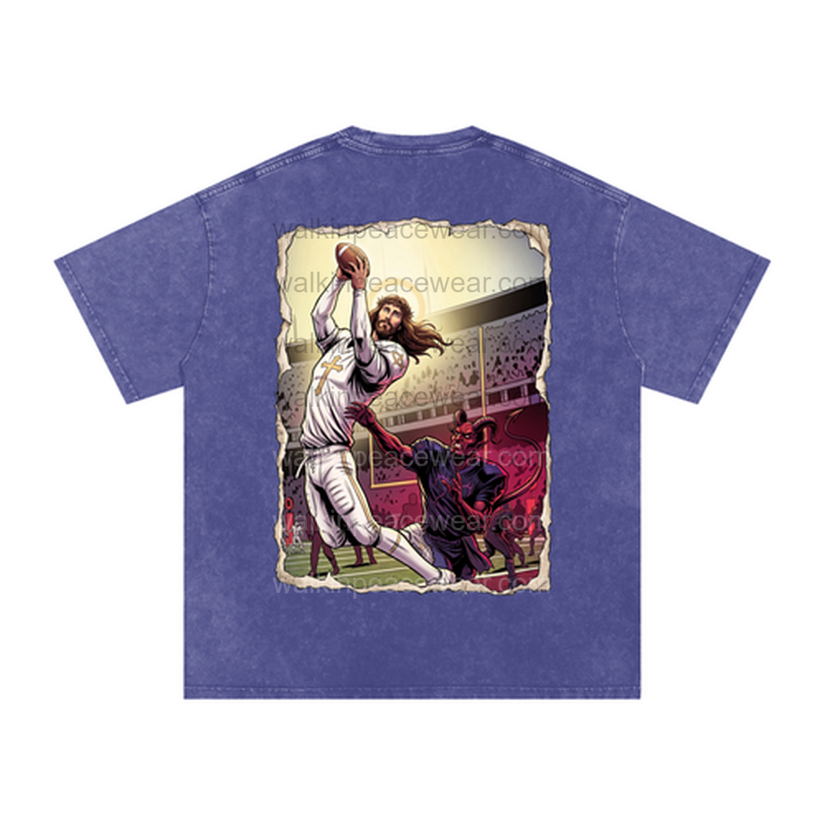 Philippians 4:13 Football Oversized Tee