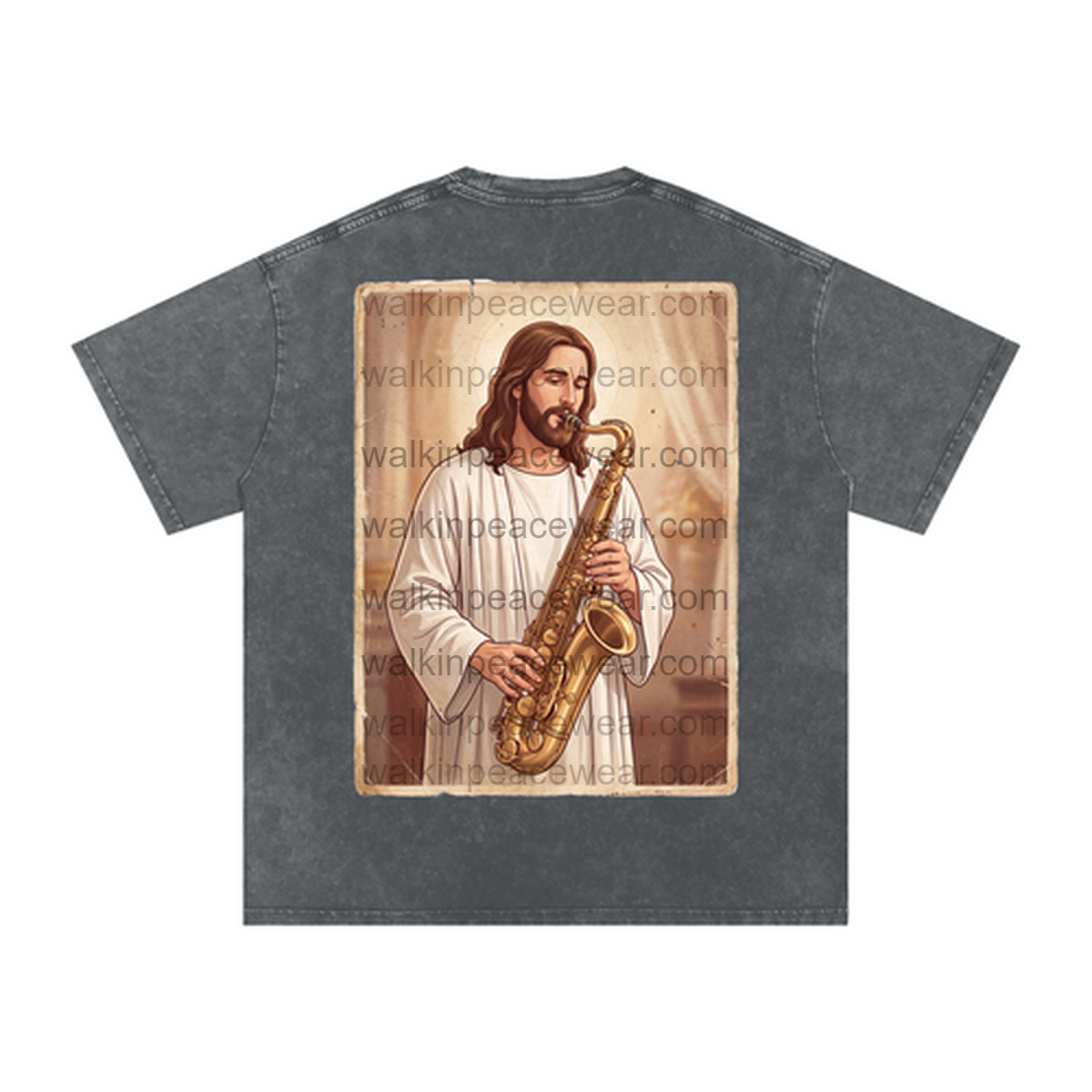 Saxophone Jesus Oversized Tee