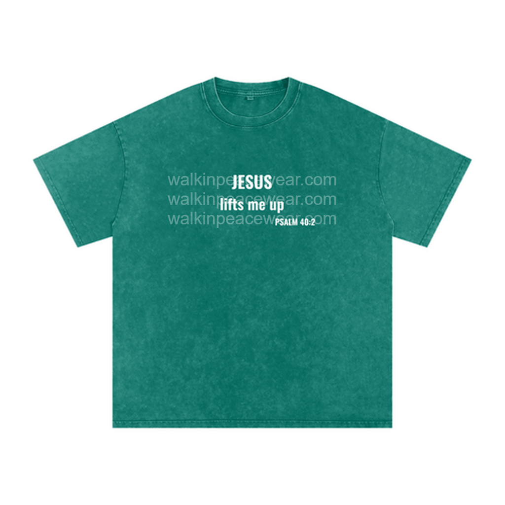 Jesus Lifts Me Up Oversized Tee