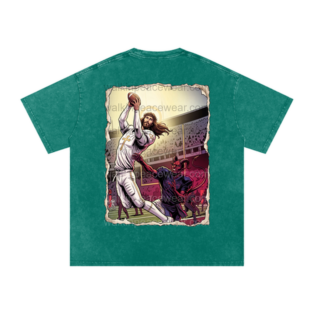 Philippians 4:13 Football Oversized Tee