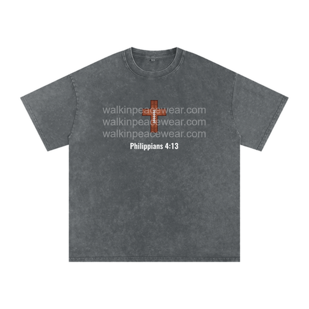 Philippians 4:13 Football Oversized Tee