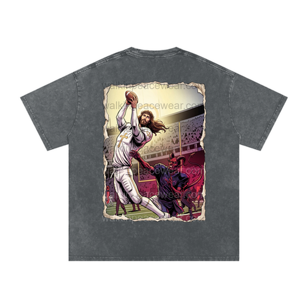 Philippians 4:13 Football Oversized Tee