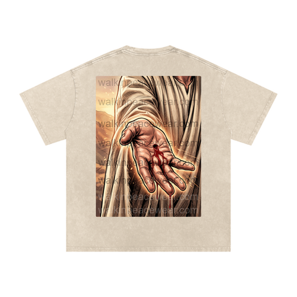 By His Wounds Oversized Tee