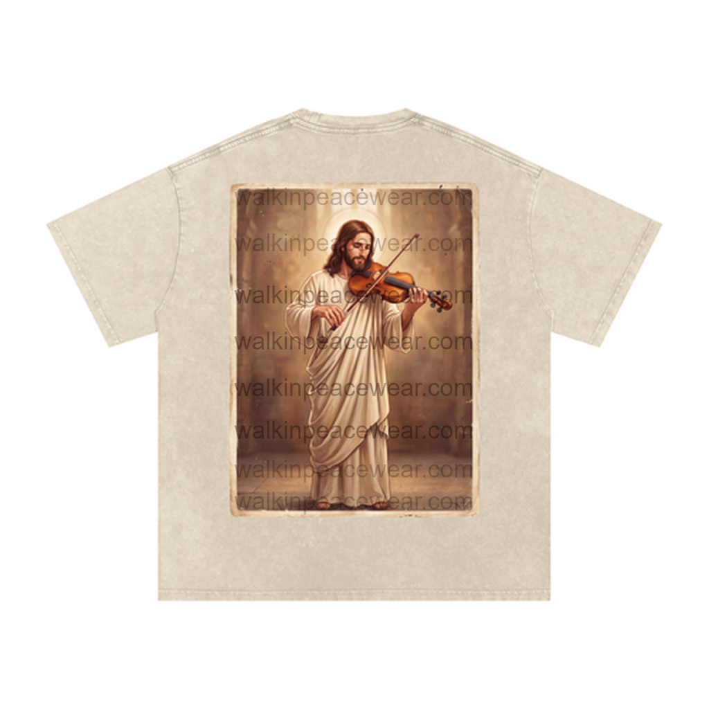 Violin Jesus Oversized Tee
