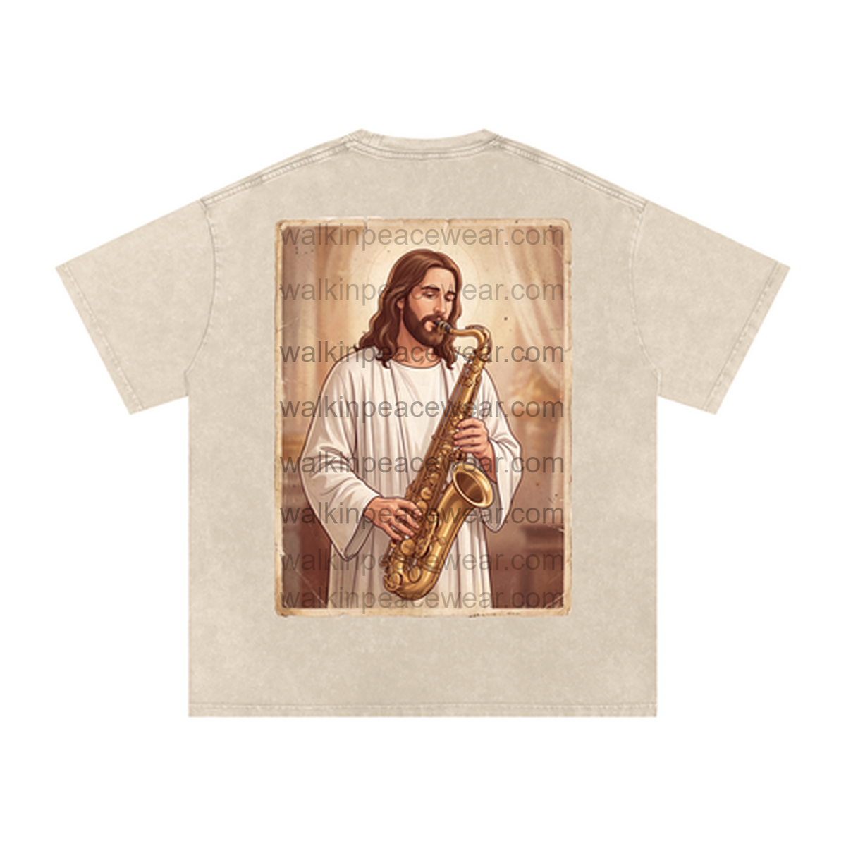 Saxophone Jesus Oversized Tee