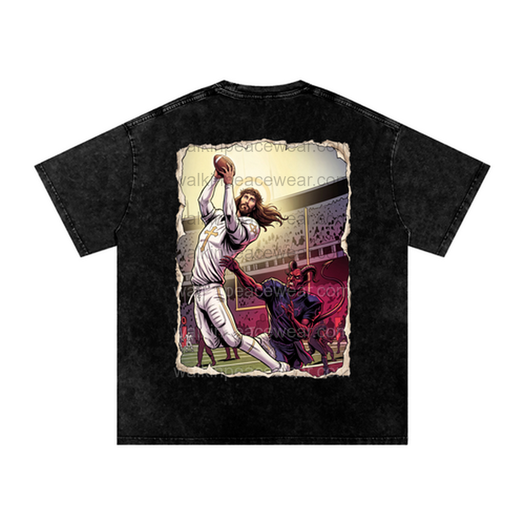 Philippians 4:13 Football Oversized Tee