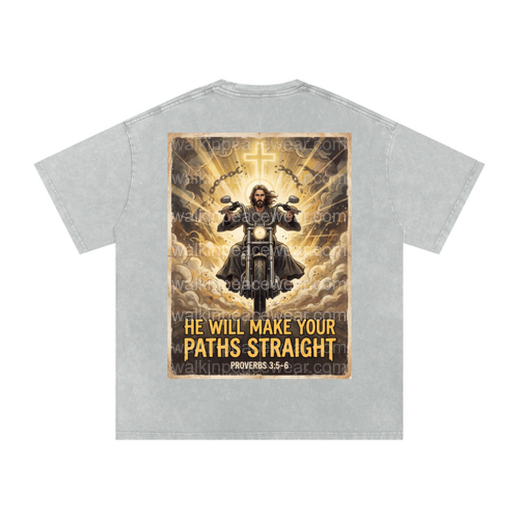 He Will Make Your Paths Straight Oversized Tee
