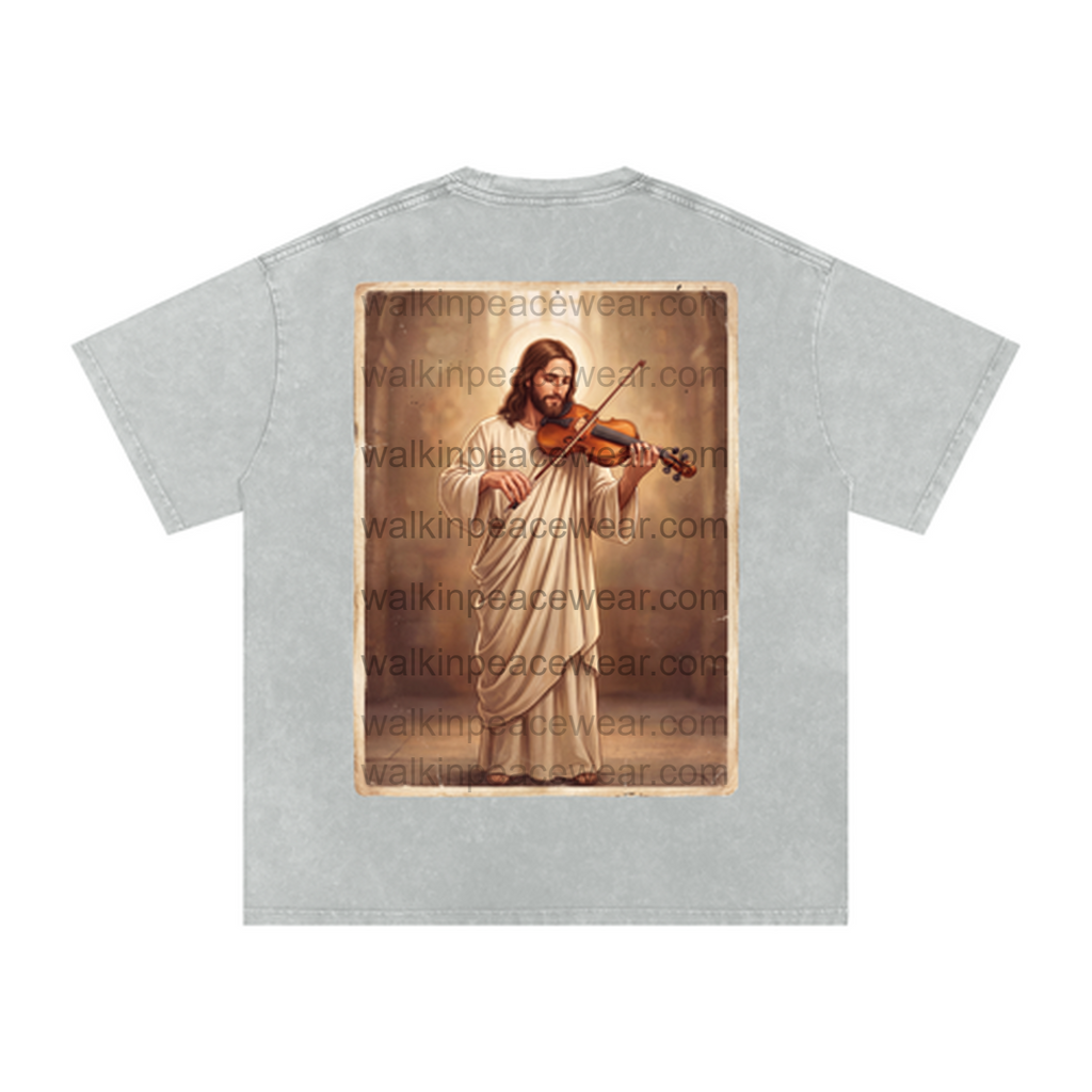 Violin Jesus Oversized Tee