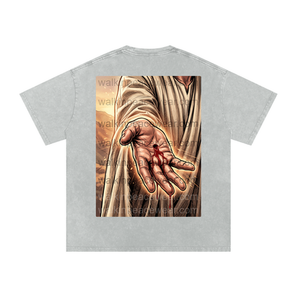 By His Wounds Oversized Tee
