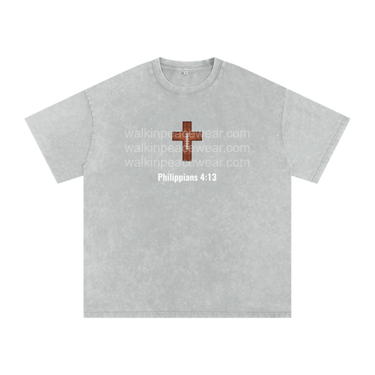 Philippians 4:13 Football Oversized Tee