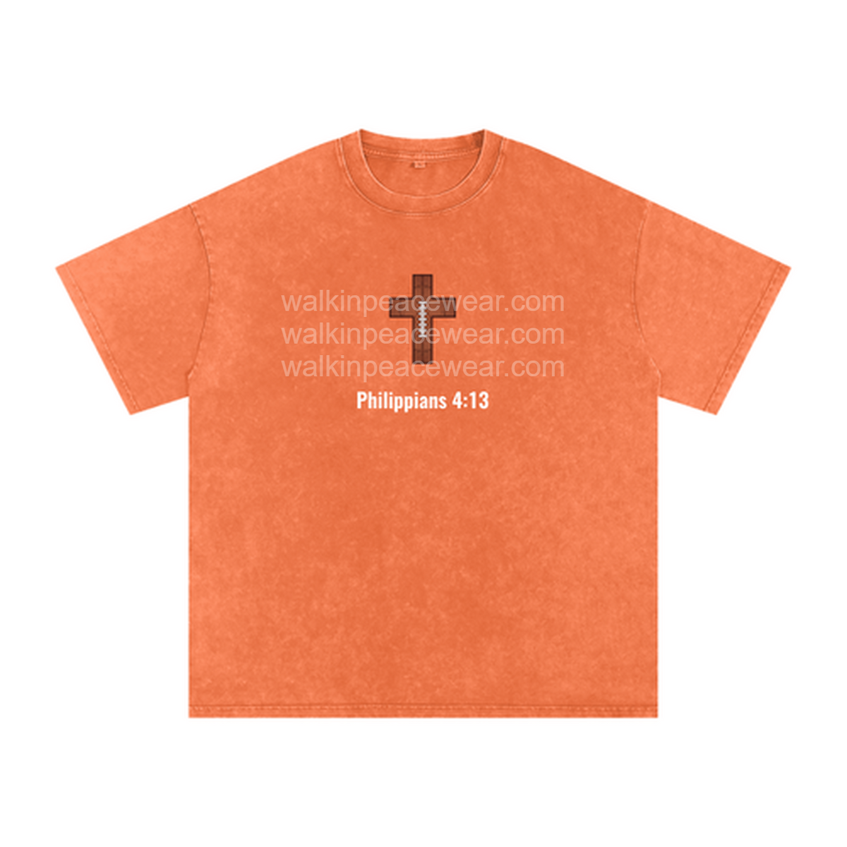 Philippians 4:13 Football Oversized Tee