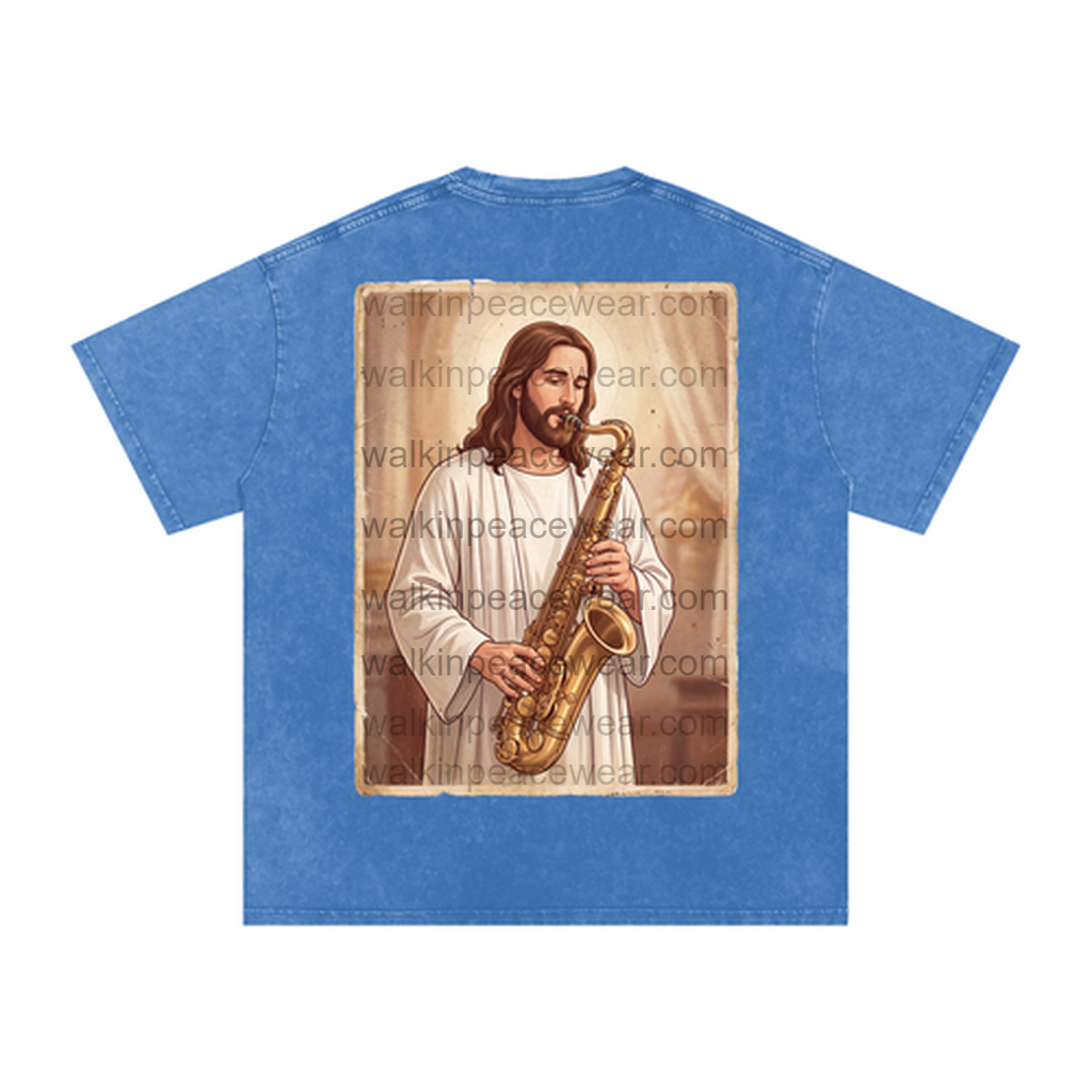 Saxophone Jesus Oversized Tee