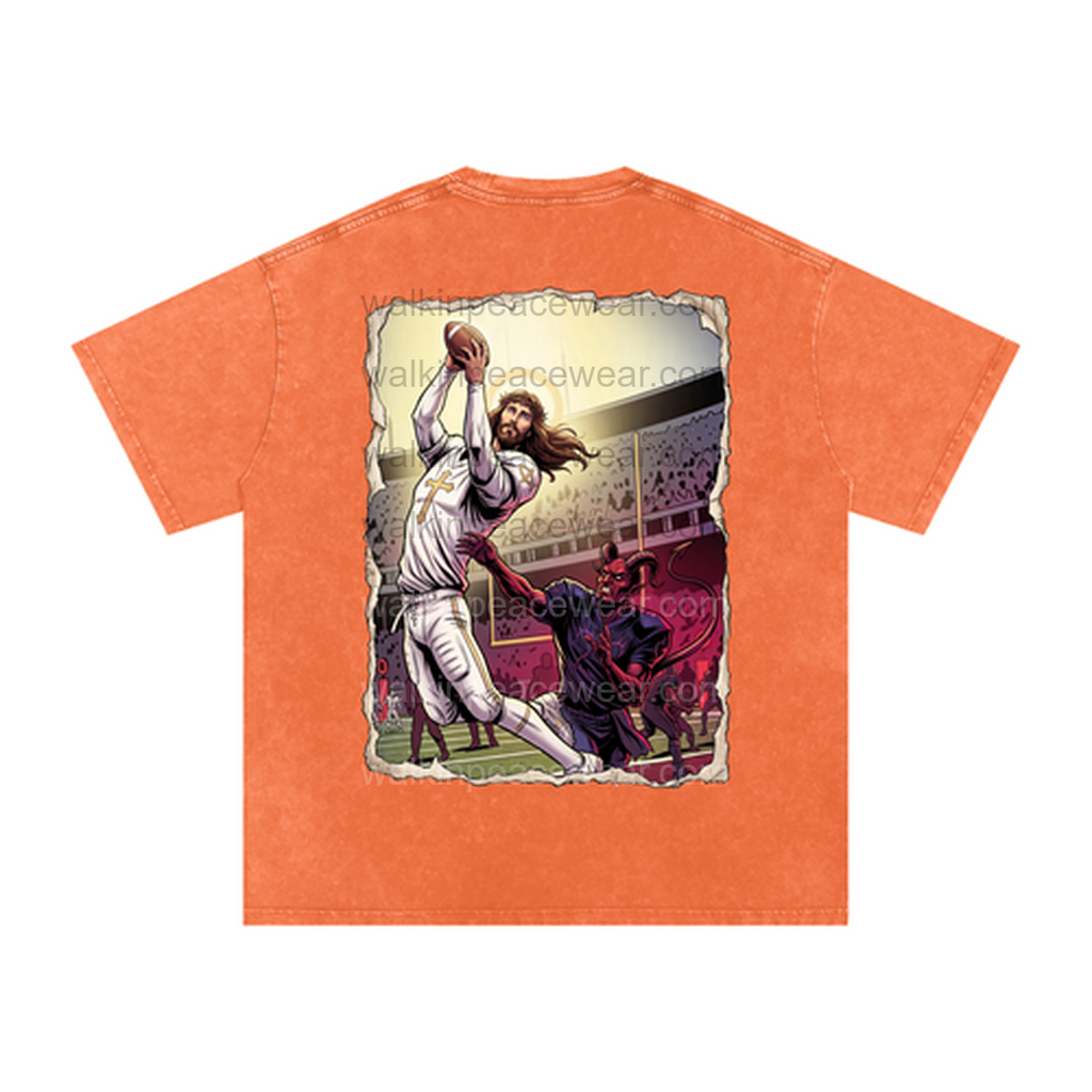 Philippians 4:13 Football Oversized Tee