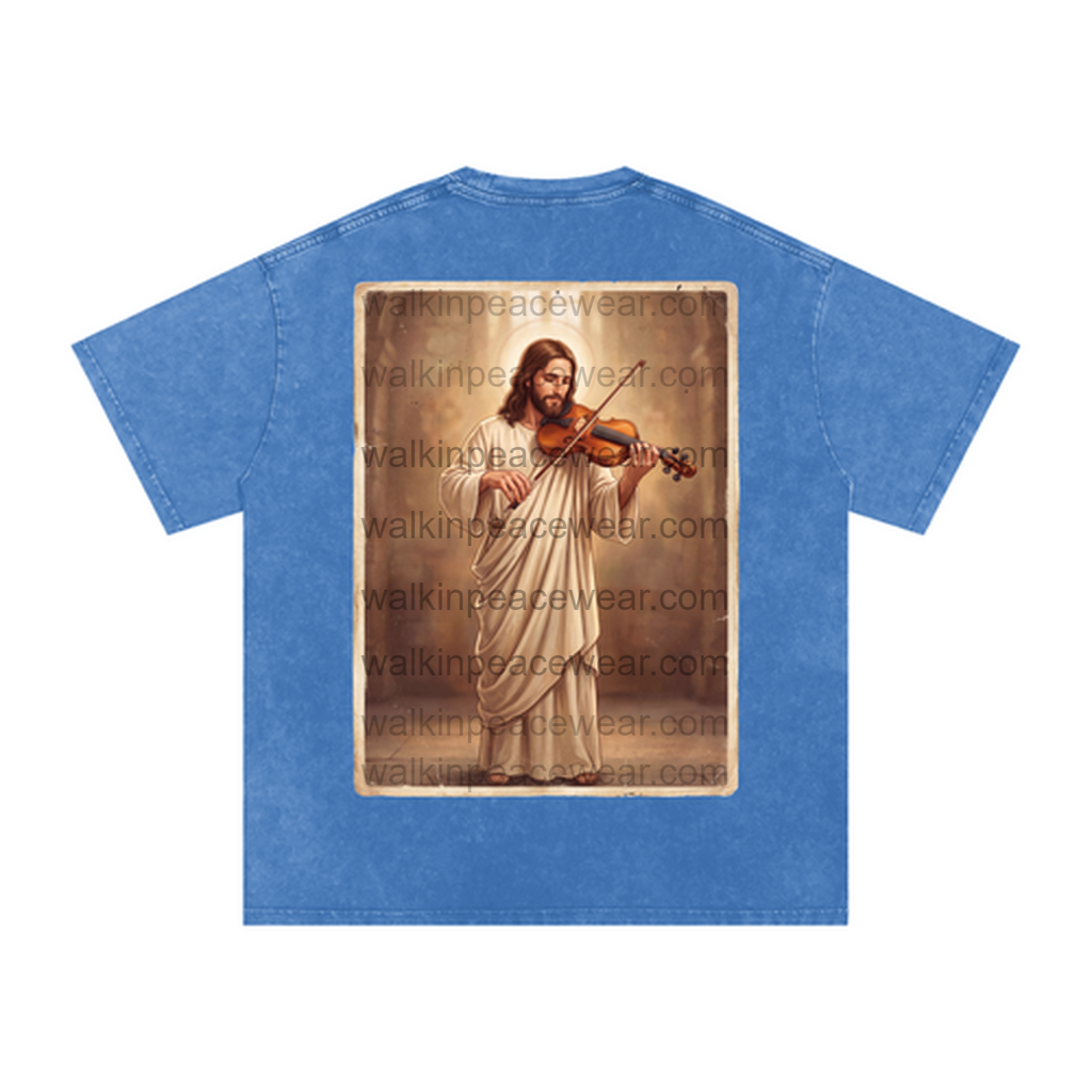 Violin Jesus Oversized Tee