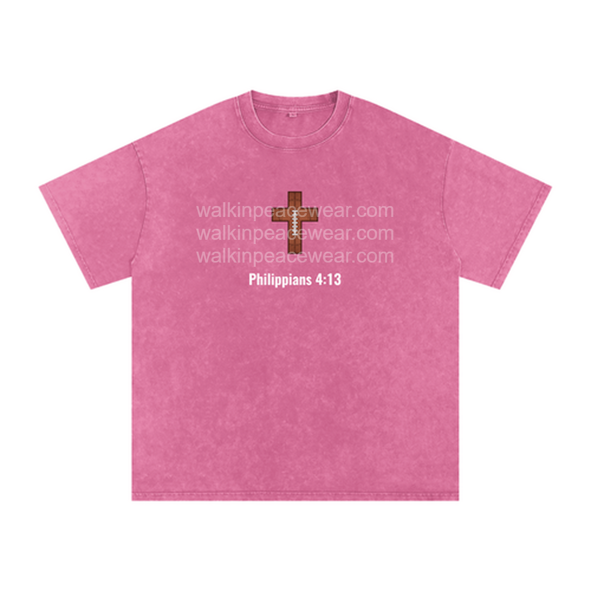 Philippians 4:13 Football Oversized Tee